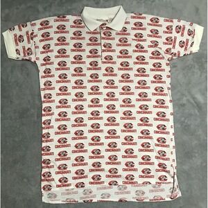 Vintage College Concepts Polo Shirt Cincinnati Reds Rare All Over One Size USA